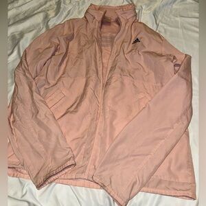Adidas Soft Pink Mesh Fabric Windbreaker Jacket